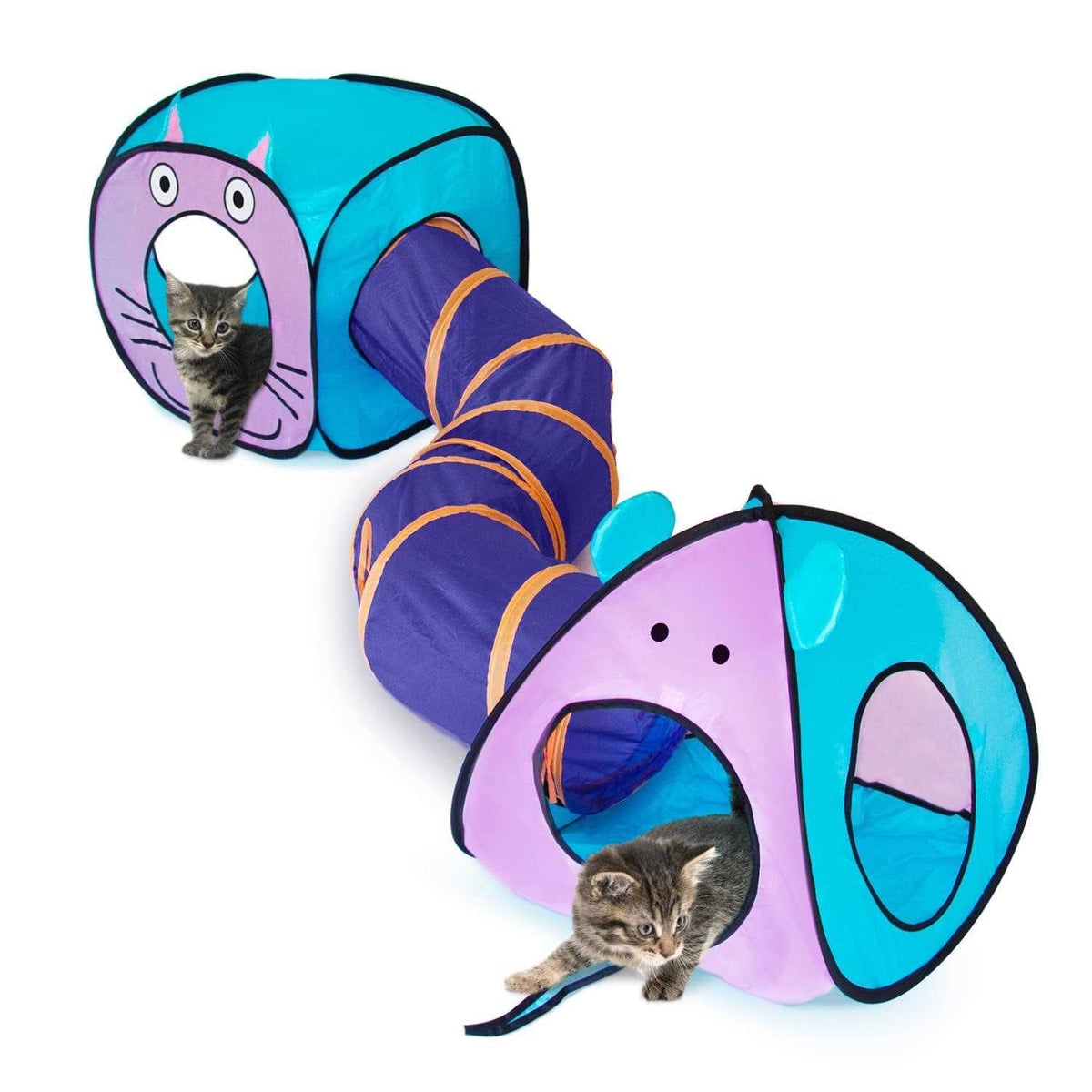 Cat Toy Tunnel and Cubes Bundle Interactive Collapsible Playground Z736