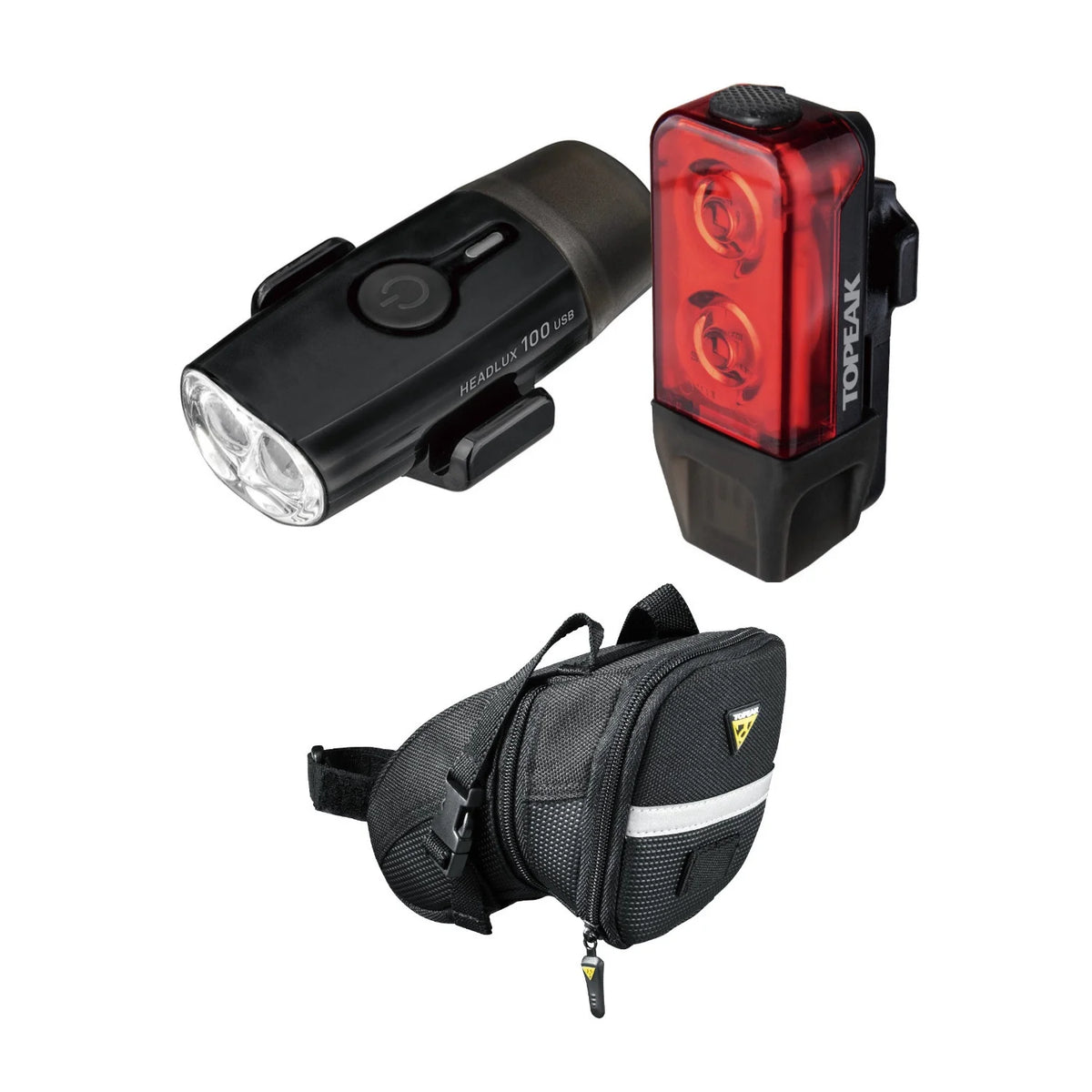 USB Combination Light Set with Bike Seat Bag G46459
