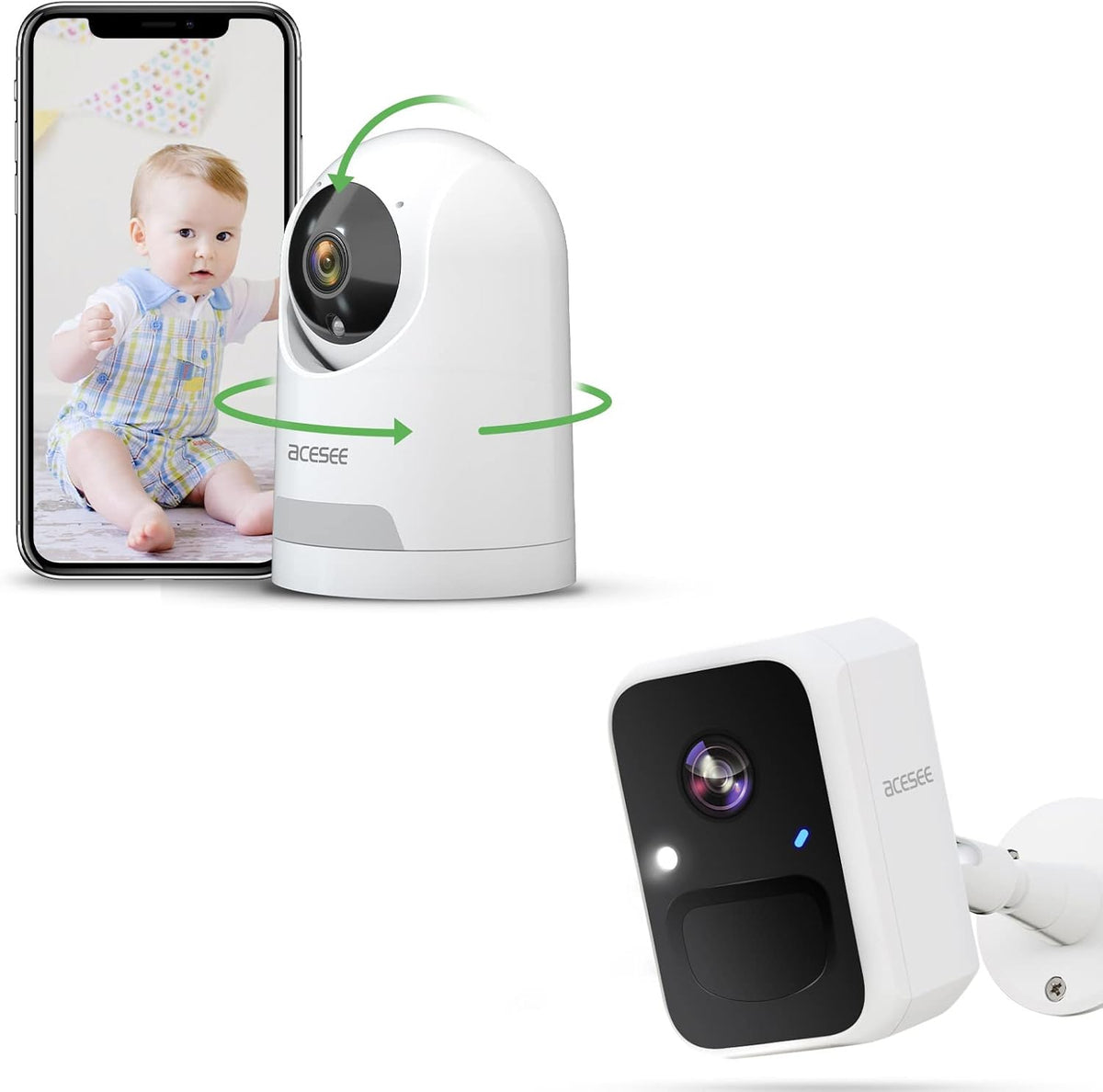Indoor Outdoor Security Camera with Color Night Vision D640
