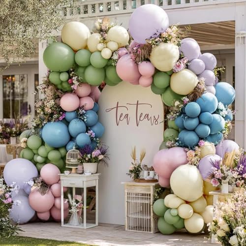 Christmas Balloon Arch Kit, Dark Green Red Pearl White Gold Balloons J100886