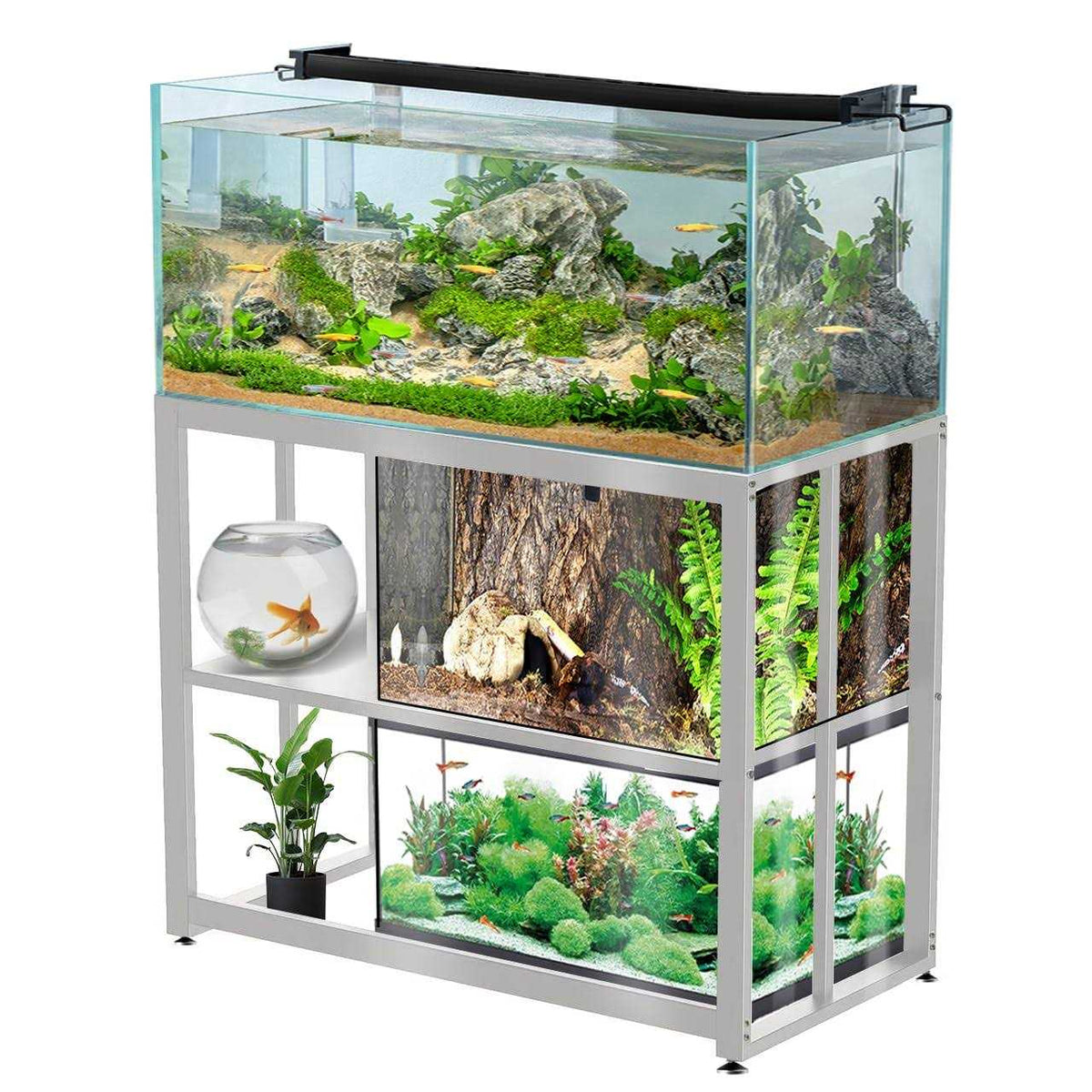 40 Gallon Fish Tank Stand with Storage Shelf D477