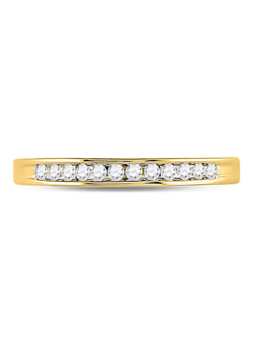 14K Yellow Gold Diamond Wedding Band Ring K6944
