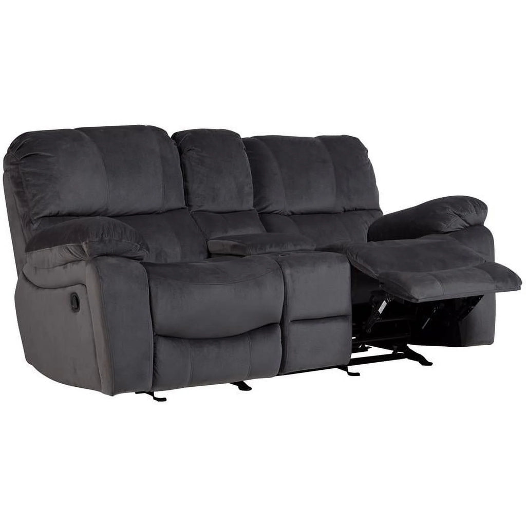 Steel Blue Reclining Gliding Loveseat F4624