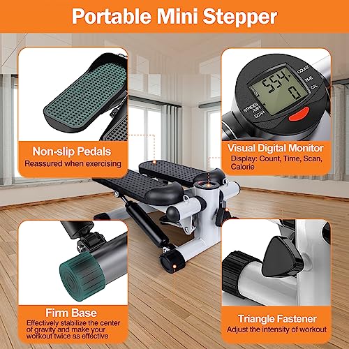 Mini Stepper with Resistance Bands and LCD Monitor D634049