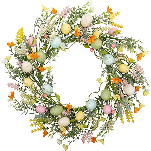 18 inch Artificial Easter Egg Wreath M7445
