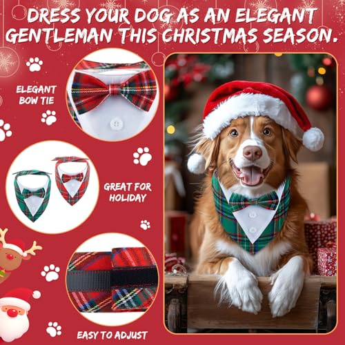 2 Pcs Christmas Dog Tuxedo Outfit Q211407