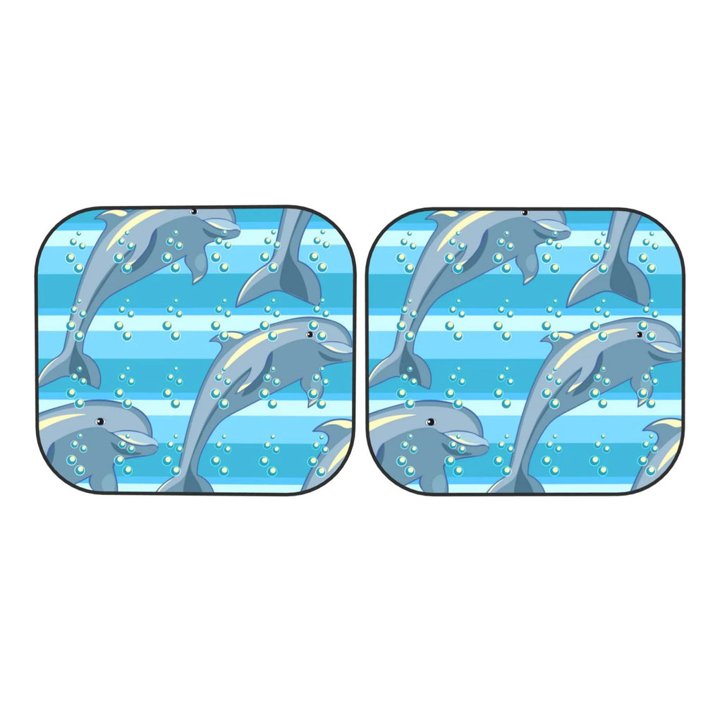 Dolphin Windshield Sun Shade 2-Piece Car Front Window Sunshade Y71760