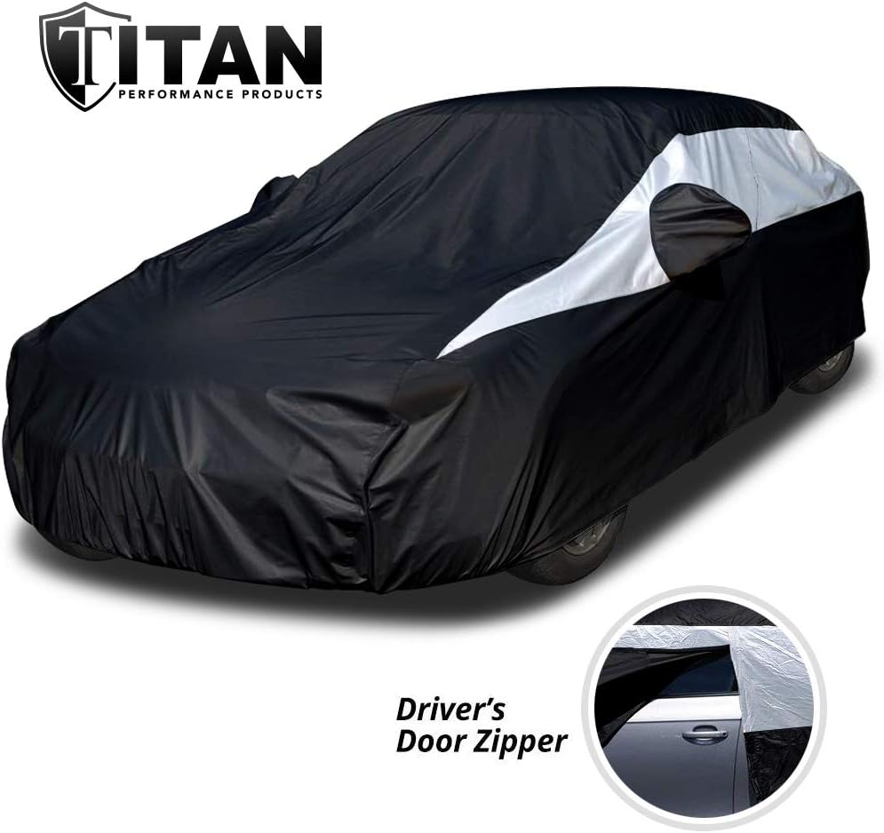 Jet Black Poly 210T Car Cover Pack of 2 N983