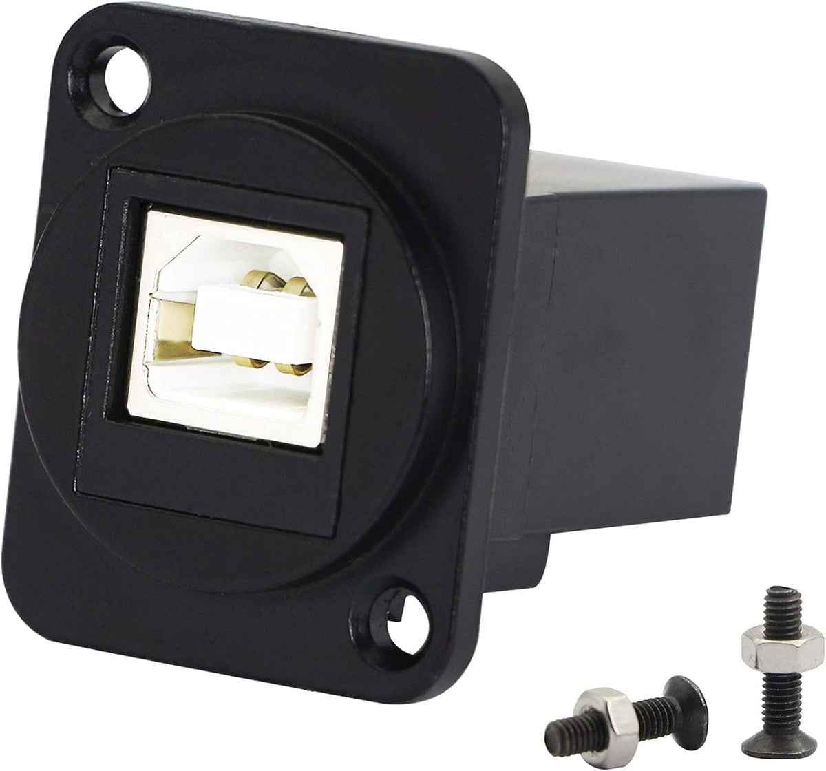 USB 2.0 Type-B Female to Female Panel Mount Connector with Screws F949111