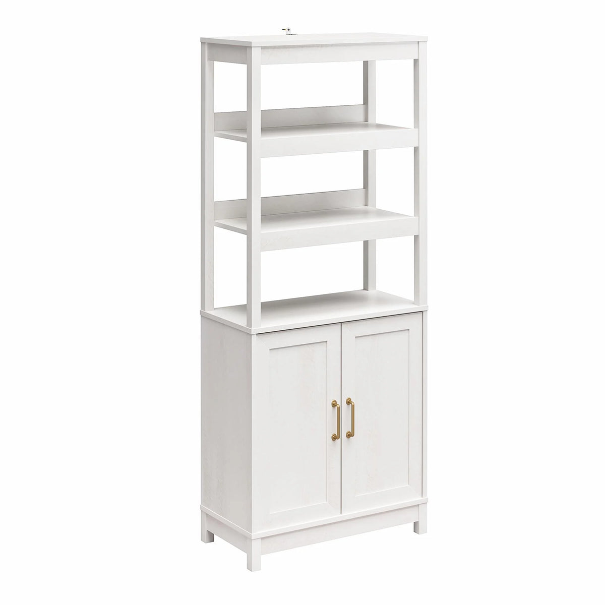 2 Door Ivory Oak Bookcase P9757