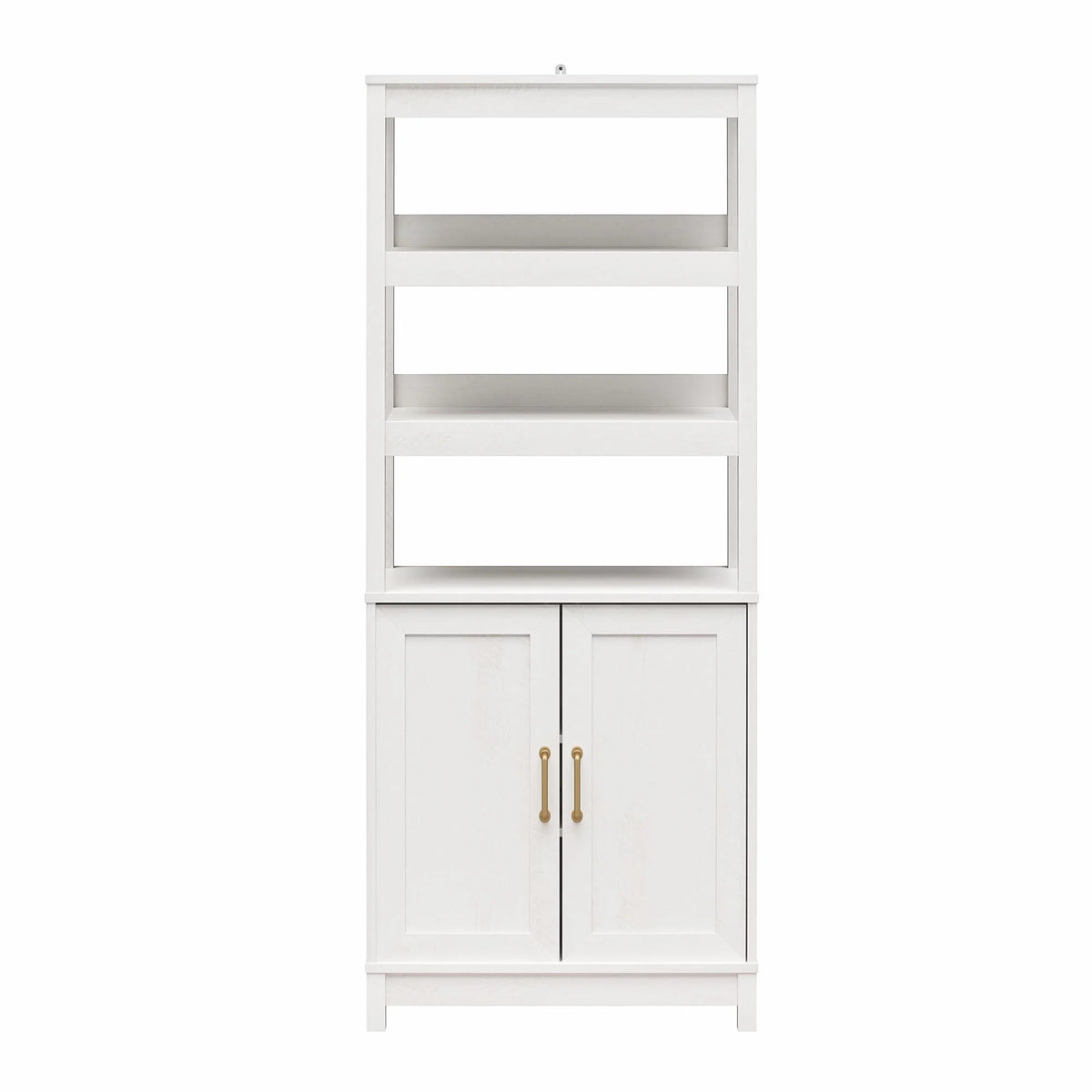 2 Door Ivory Oak Bookcase P9757
