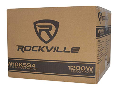 10" 1200w 4 Ohm Car Audio Subwoofer Sub 300w RMS CEA Rated Black R1362