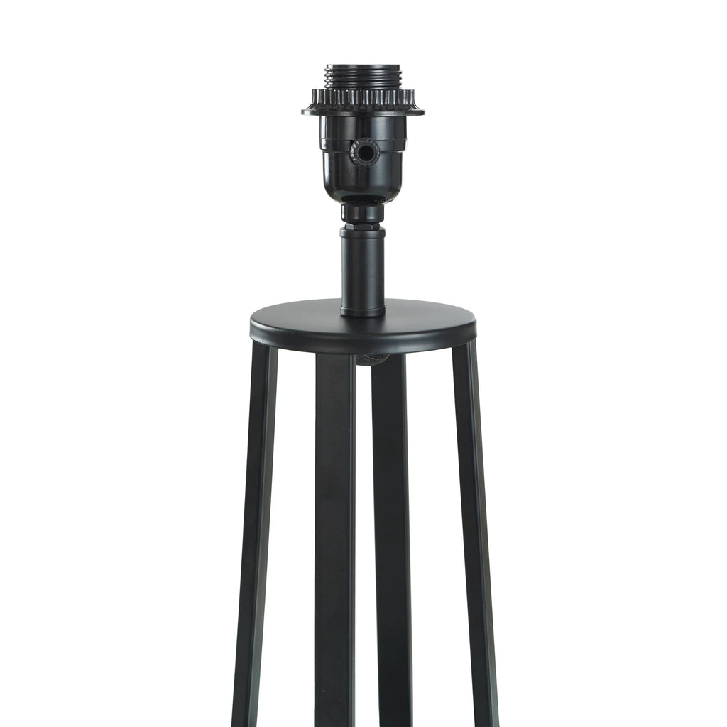 Matte Black Table Lamp with Drum Shade I152228