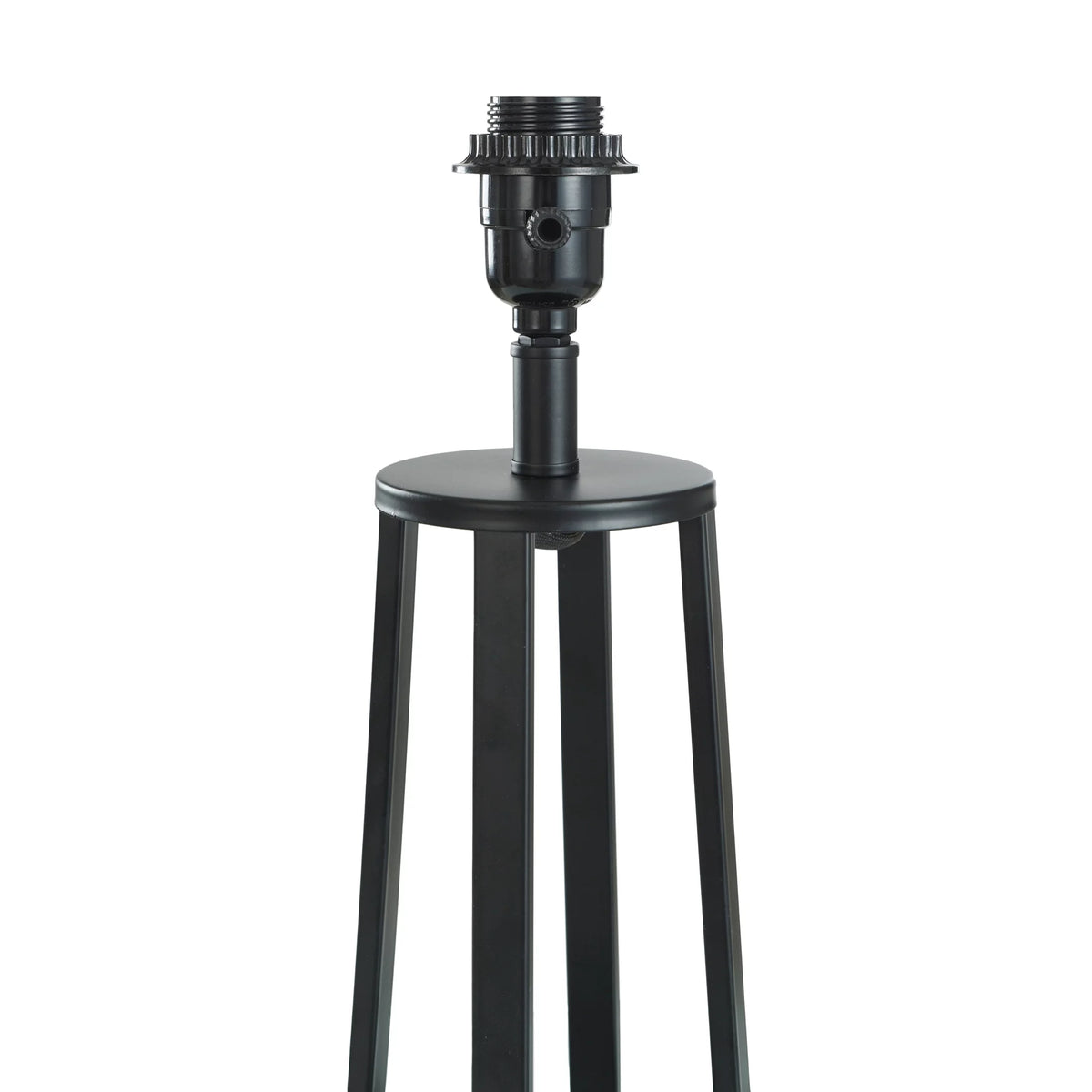 Matte Black Table Lamp with Drum Shade I152228