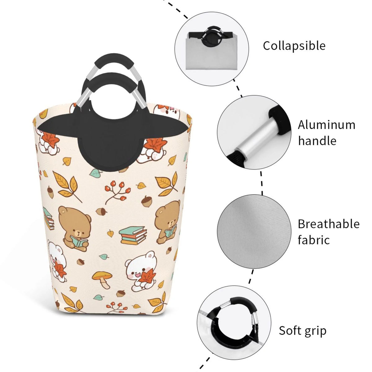 50L Rectangular Waterproof Foldable Laundry Hamper Y679779