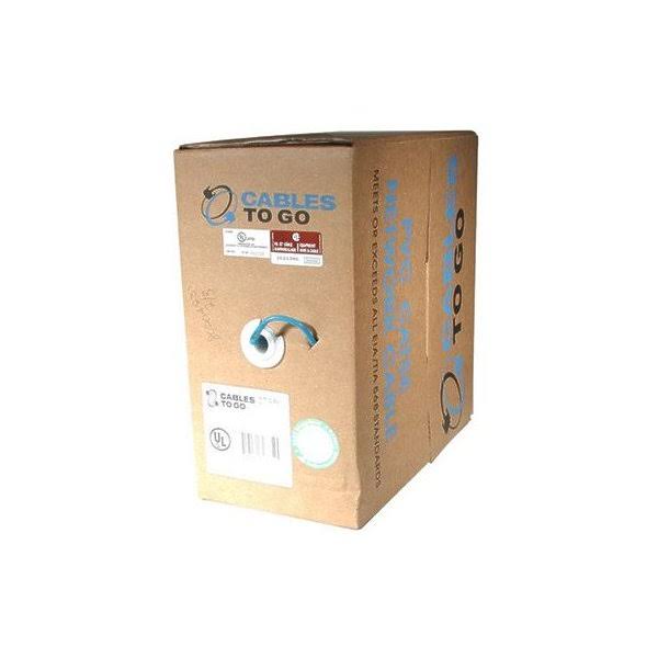Cat5e Shielded Network Cable, PVC, Blue, 1000ft G213684