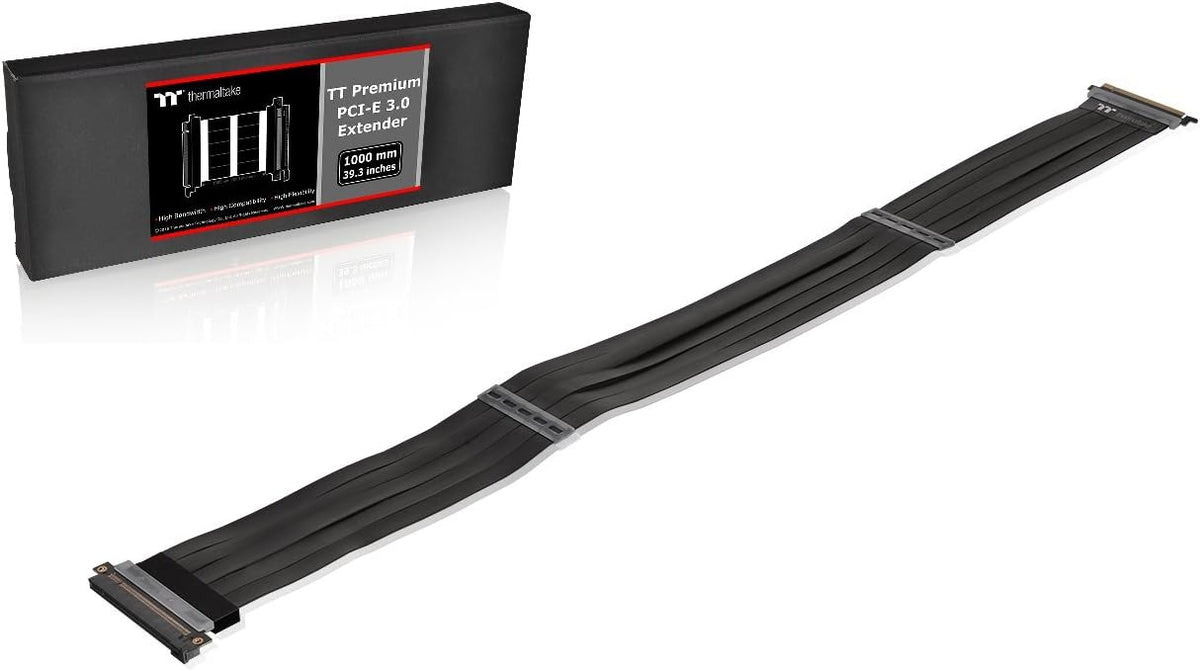 Black PCI-E x16 3.0 Extender Riser Cable 300mm Y983921