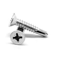 #10-16 x 3 inch Phillips Flat Head Self Drilling Screws Low Carbon Steel Zinc Plated Pk 1500 K33578
