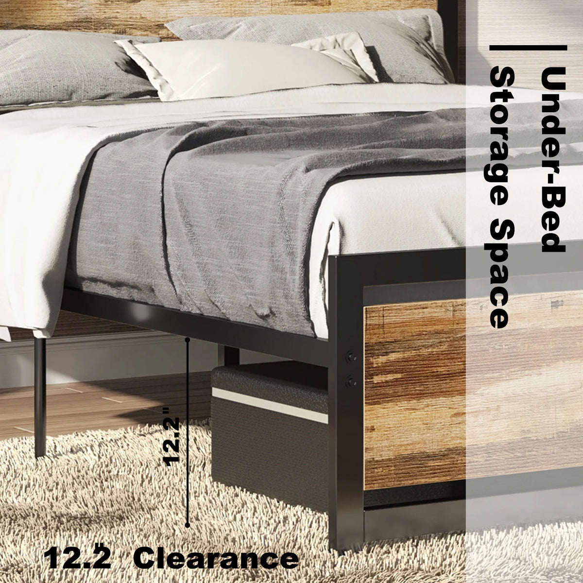 Queen Bed Frame with Headboard O123