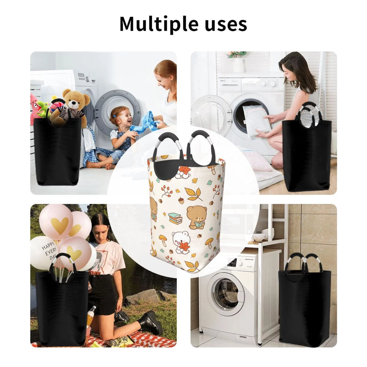 50L Rectangular Waterproof Foldable Laundry Hamper Y679779