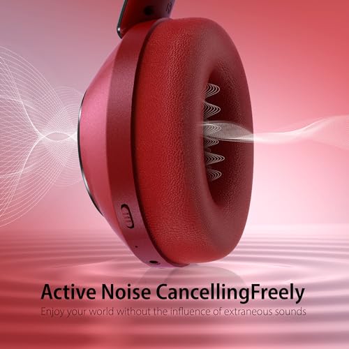 Active Noise Cancelling Wireless Bluetooth Over Ear Headphones with Mic R34222