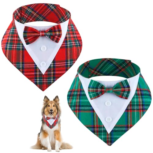 2 Pcs Christmas Dog Tuxedo Outfit Q211407