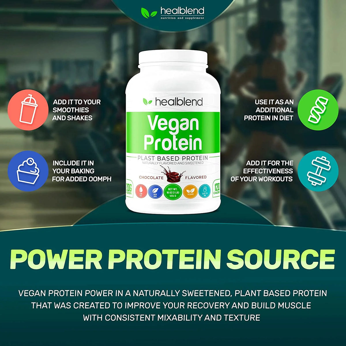 Organic Vegan Chocolate Protein Powder X8928