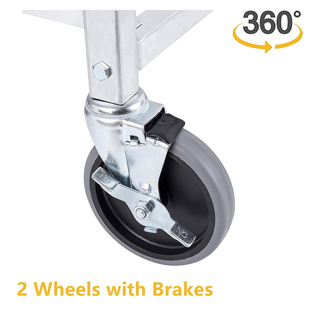 10 Tier Aluminum Bun Pan Rack with Wheels N3667