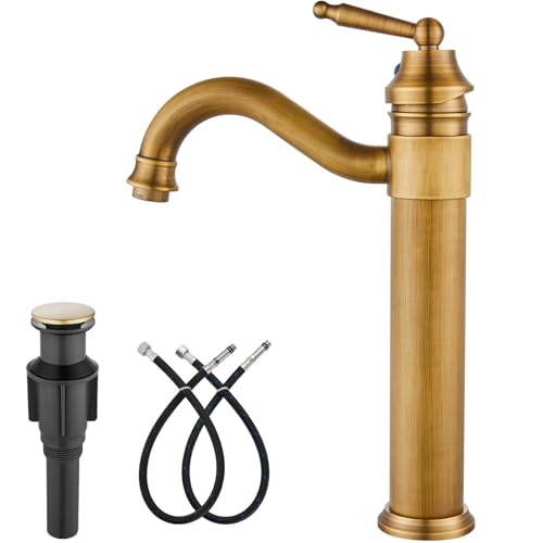 Brushed Nickel Single Handle Brass Bathroom Faucet with Pop Up Drain B4746