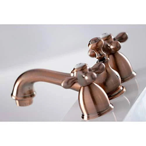 Antique Copper Mini-Widespread Bathroom Faucet B7259