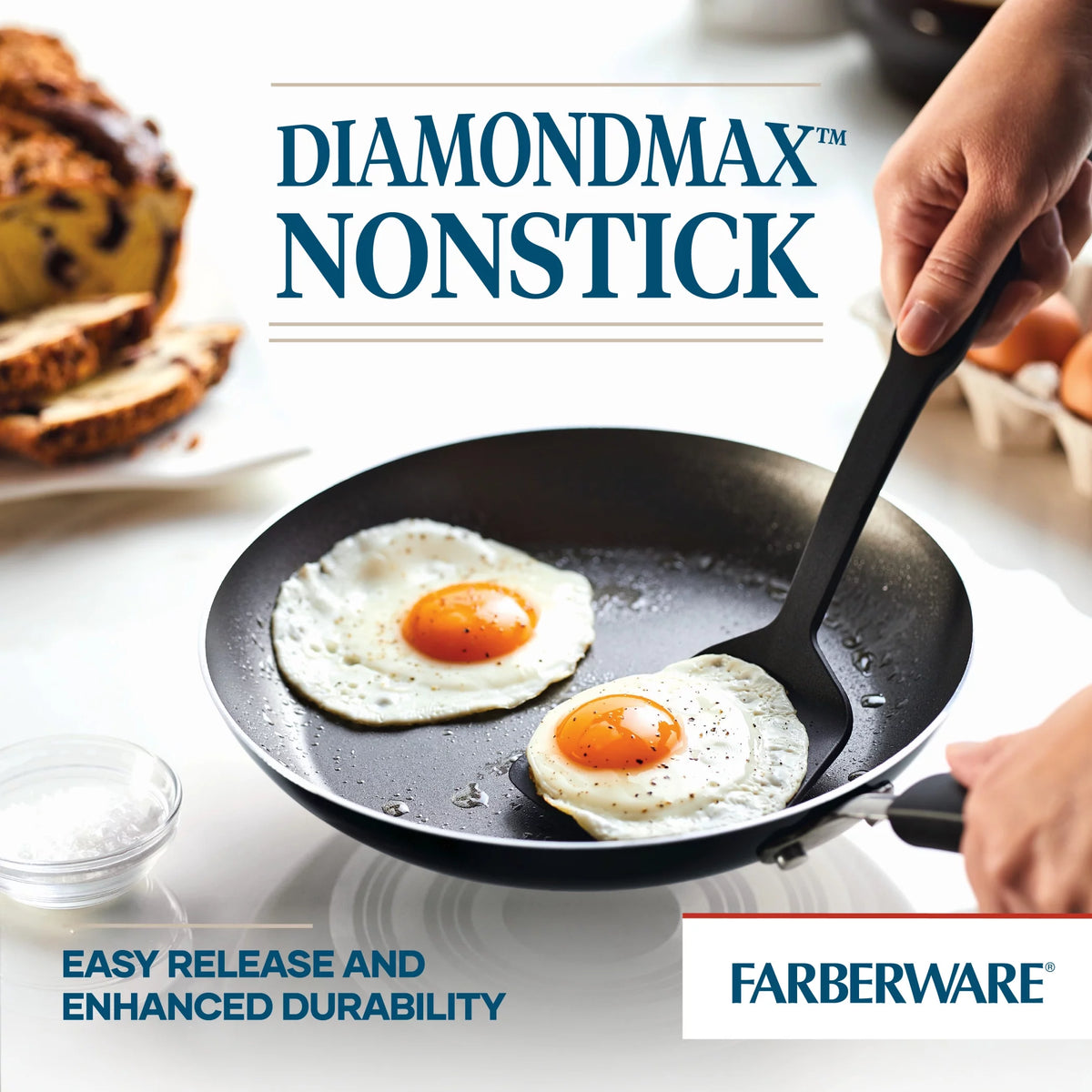 2-Piece Black Non-Stick Aluminum Frying Pan W5748