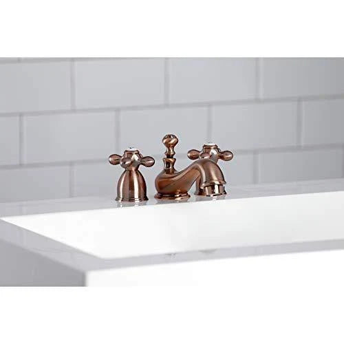 Antique Copper Mini-Widespread Bathroom Faucet B7259