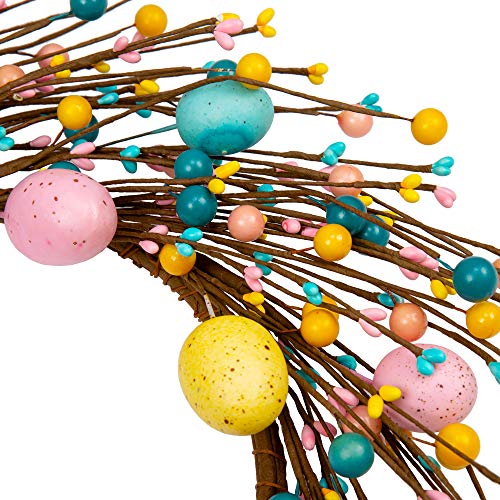 18 inch Artificial Easter Egg Wreath M7445