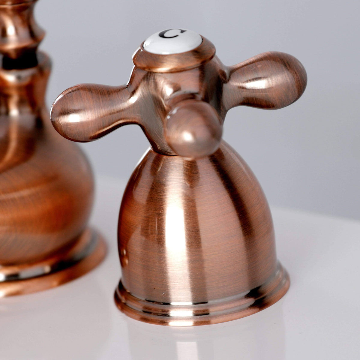 Antique Copper Mini-Widespread Bathroom Faucet B7259