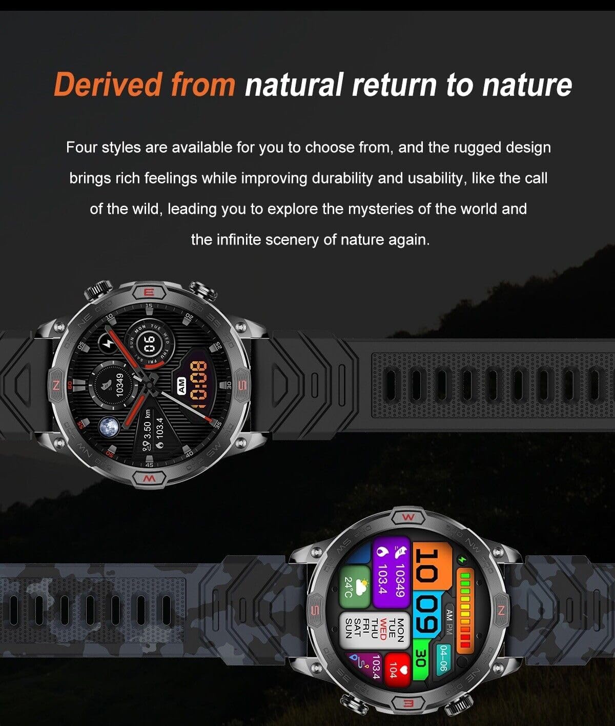 1.43" AMOLED Display Smart Watch with Compass C6104