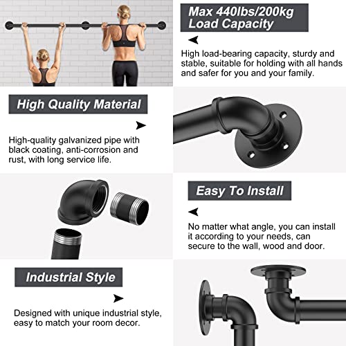 Black Iron Pipe Handrail (3ft) G7020