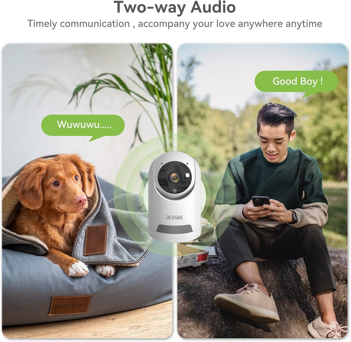 Indoor Outdoor Security Camera with Color Night Vision D640