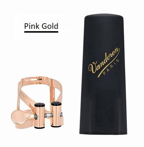 Tenor Sax Ligature & Plastic Cap Pink Gold U47669