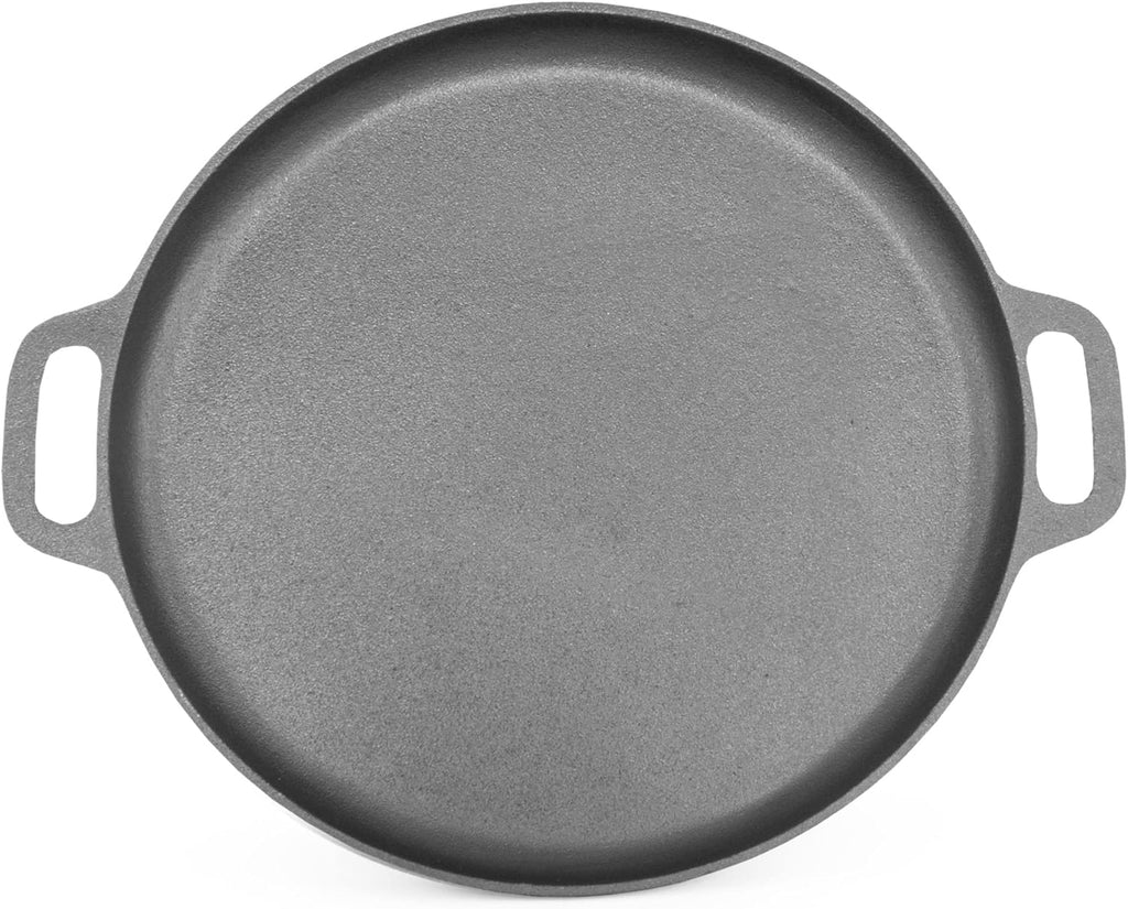 14" Pre-Seasoned Black Cast-Iron Griddle Pizza Pan T862870