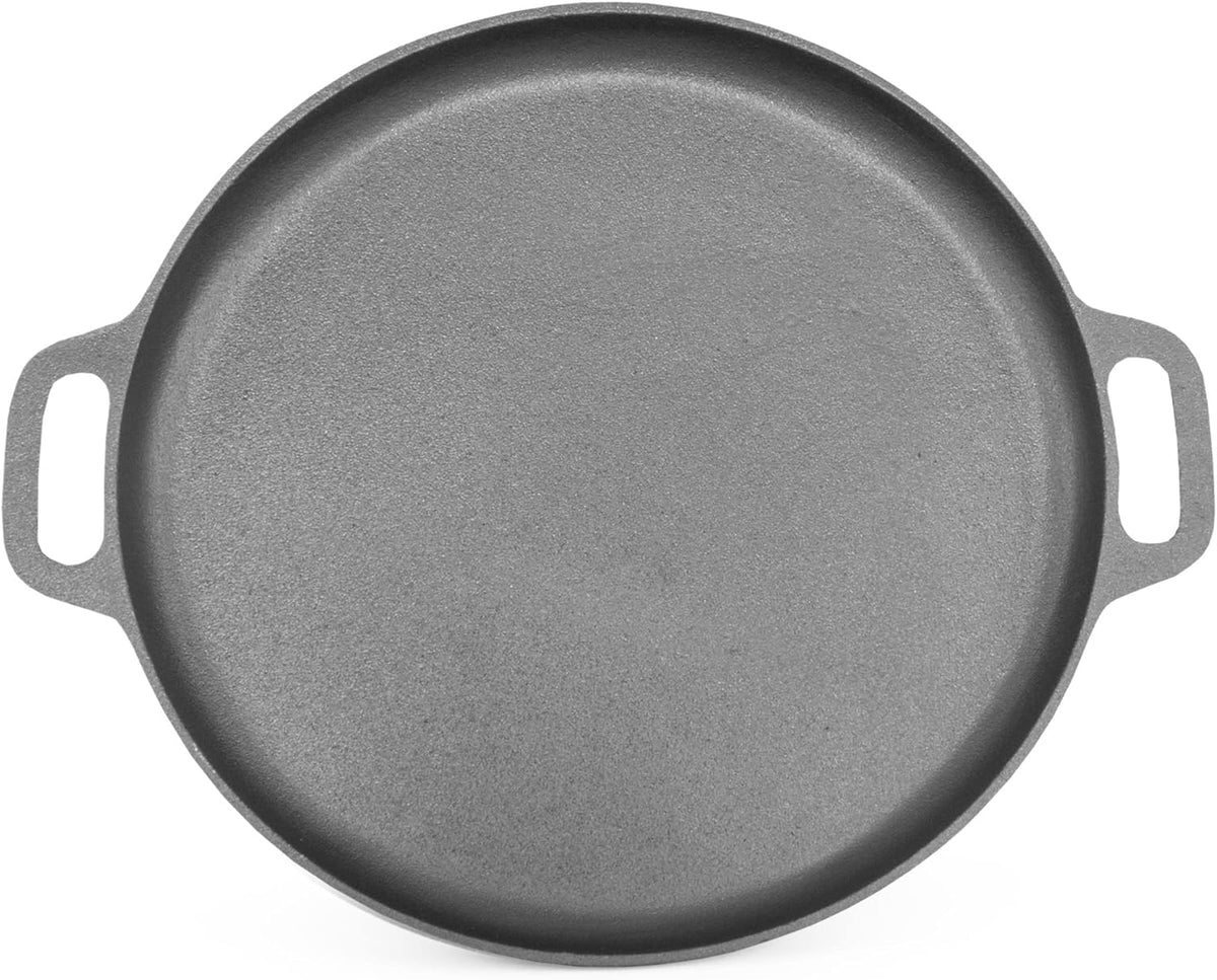 14" Pre-Seasoned Black Cast-Iron Griddle Pizza Pan T862870