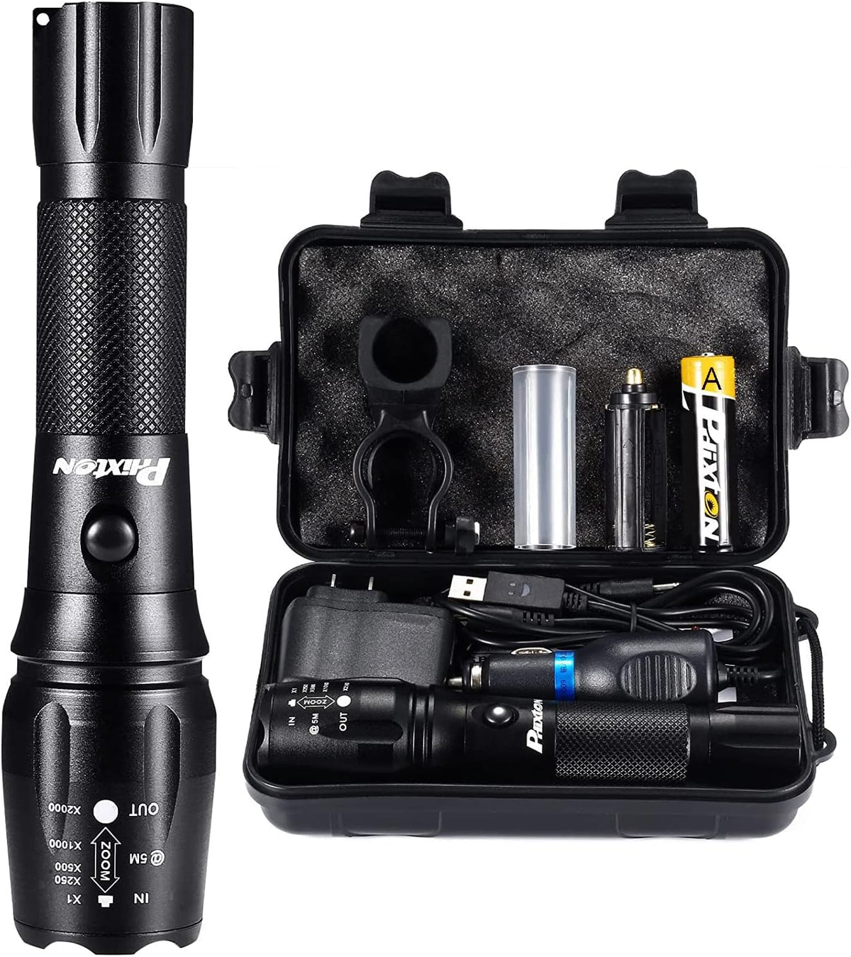 Rechargeable 5000 lumen LED Tactical Flashlight F7794