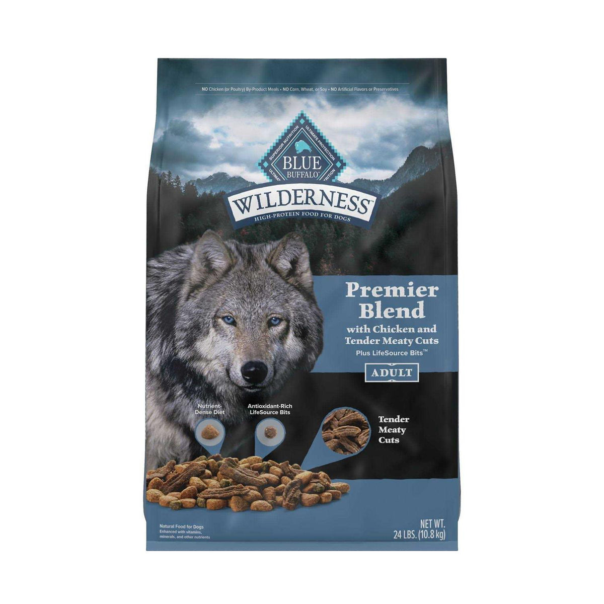 Blue Buffalo Wilderness Chicken Dry Premier Blend Adult Dog Food R49359