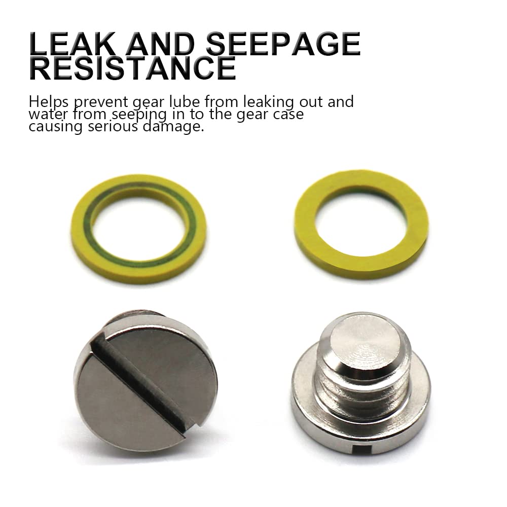 Lower Unit Oil Drain Plug Gearcase Screw & Gasket J406