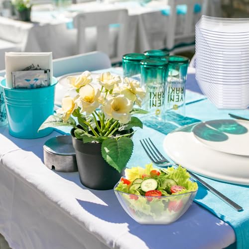 50 Pack Plastic Clear Serving Bowls 8 Ounce D9569