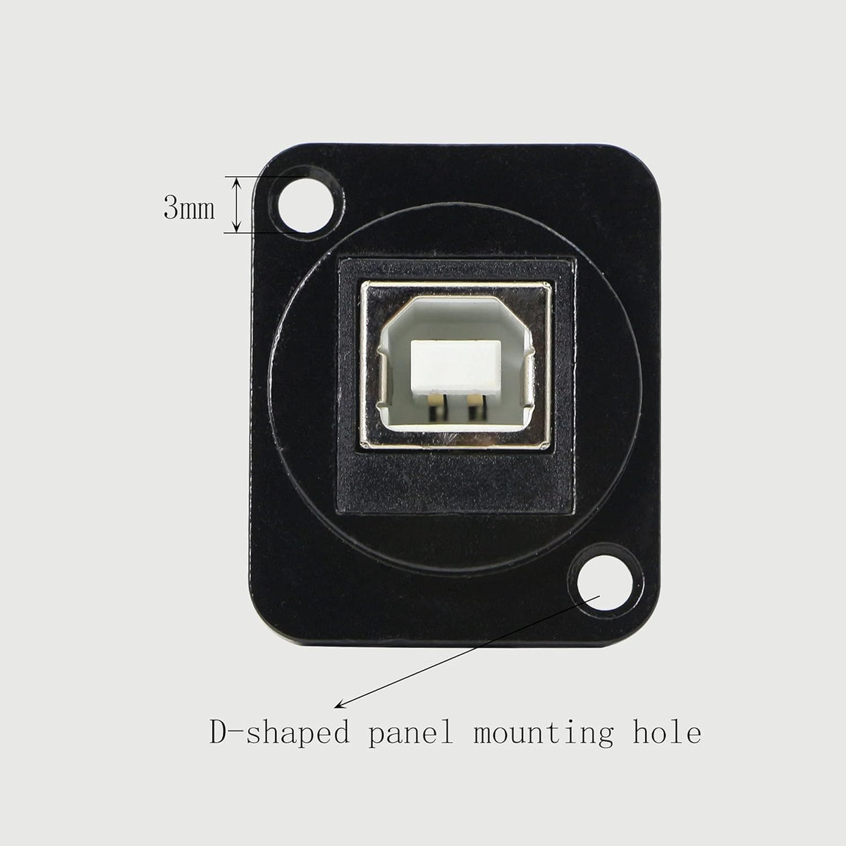 USB 2.0 Type-B Female to Female Panel Mount Connector with Screws F949111