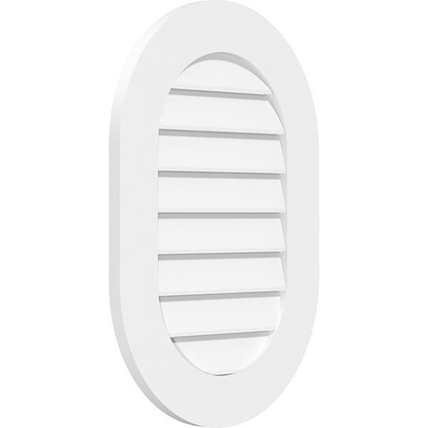 Vertical Round Ended Surface Mount PVC Gable Vent H306517