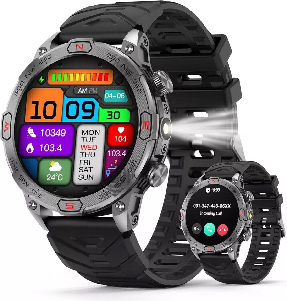 1.43" AMOLED Display Smart Watch with Compass C6104
