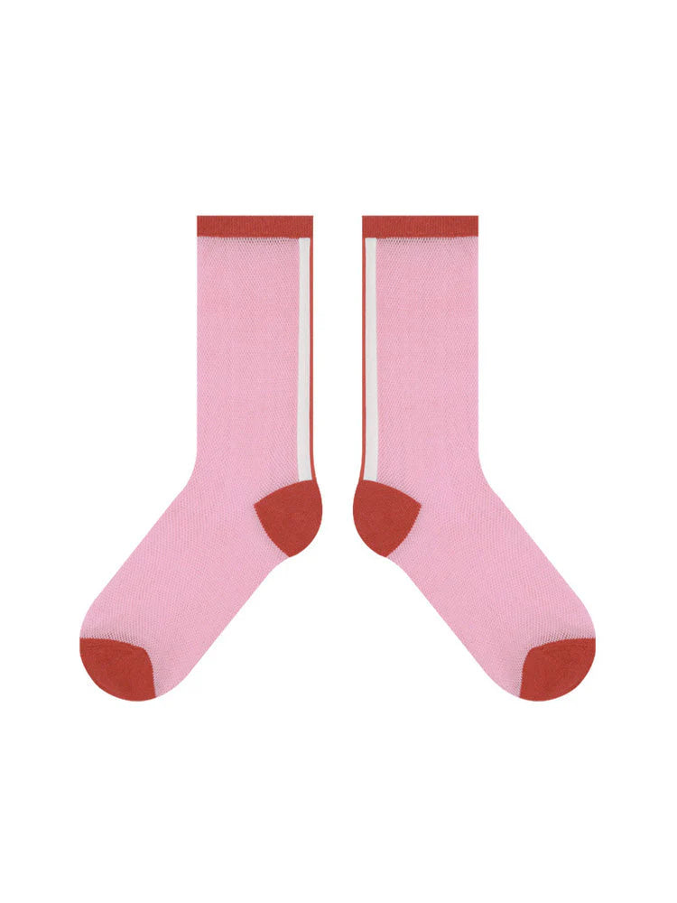 Sheer Crystal Glass Silk Socks W5313