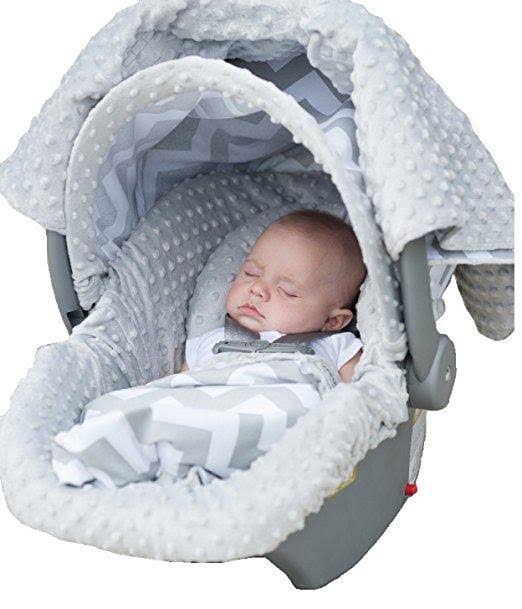 5 PC Minky Fabric Car Seat Cover Kit Y3782