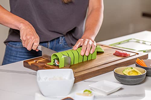 Sushi Making Kit with 2 Roll Cutters, Chopstick Trainers, Triangle Onigiri Molds F866